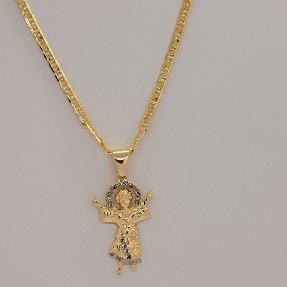 Brand New Brazilian 18k Gold Filled El Nino Divino Necklace